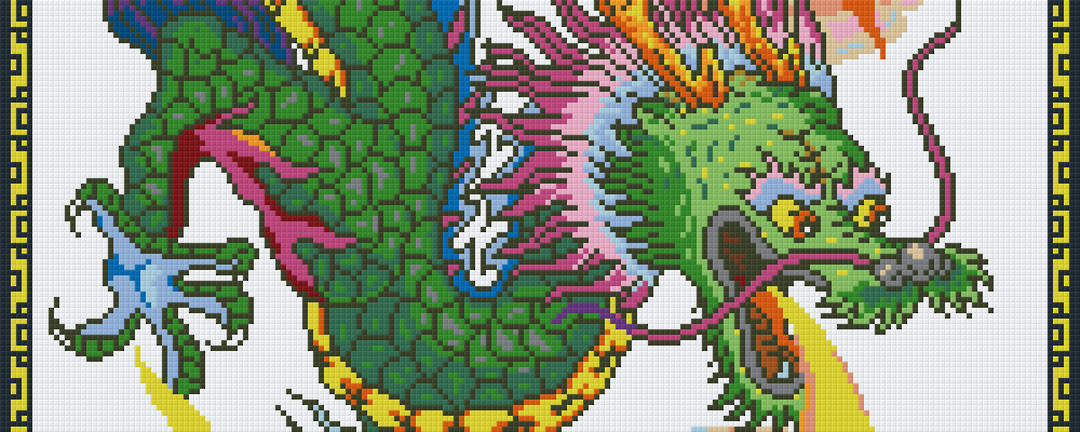 Dragon Lord Part 4 Eight [8] Baseplate PixelHobby Mini-mosaic Art Kit image 0